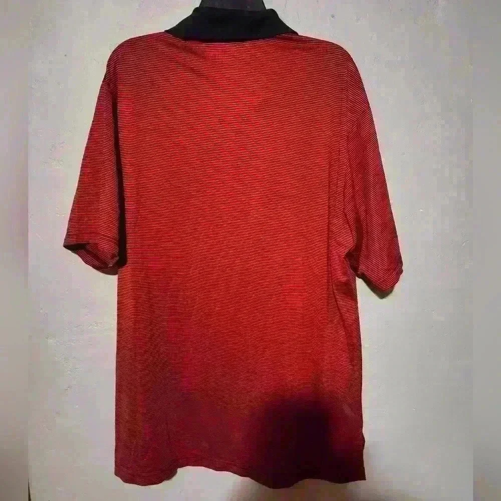 Adidas Climafit Polo Red and black stripes size XL